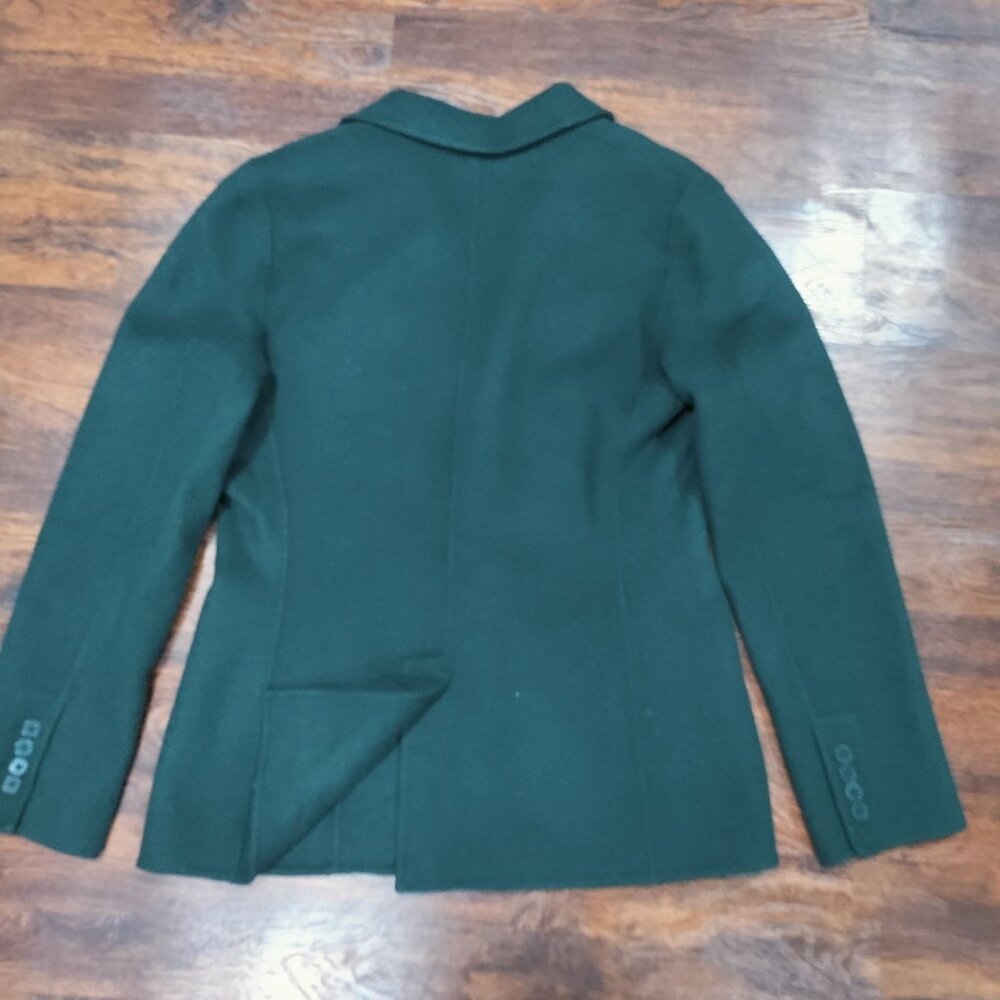 Talbots Forest Green Wool Blend Single Breast Two Button Jacket Blazer Size 10 - Picture 7 of 13